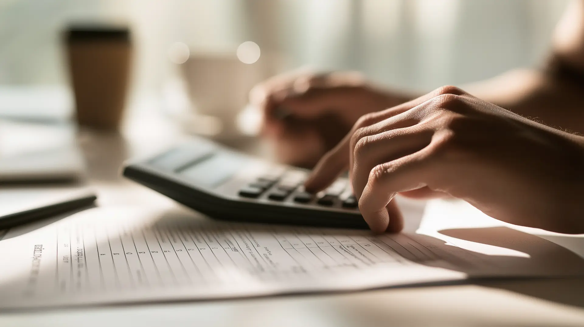 Patient using a calculator to estimate dental implant cost from an itemized treatment plan