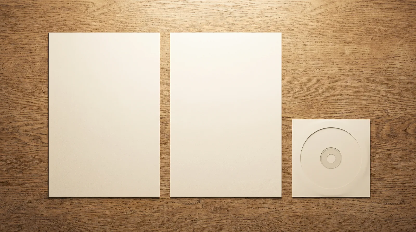 Two printed treatment plans and a CT scan disc laid out on a consultation desk, papers face down